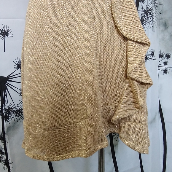 Gold Knit Sweater Dress - Picture 5 of 7